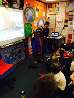 Explorer Helen Turton visited Silverhill Primary School