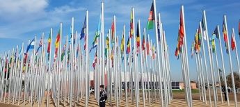 Flags from countries attending COP22 in Marrakesh