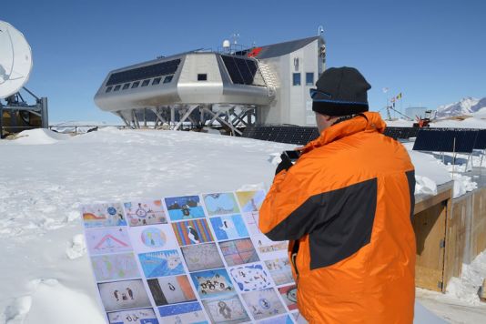 Tekeningen van Antarctica-dag. 