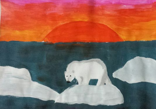 Ijsberen bevinden zich niet op de Zuidpool! Toch vierde dit mooie exemplaar uit de Noordpool samen met de Werkplaats Kindergemeenschap (Nederland) met ons mee.