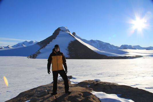 Koen atop Utsteinen Ridge