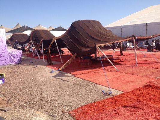Berber tents to relax in between meetings and talks