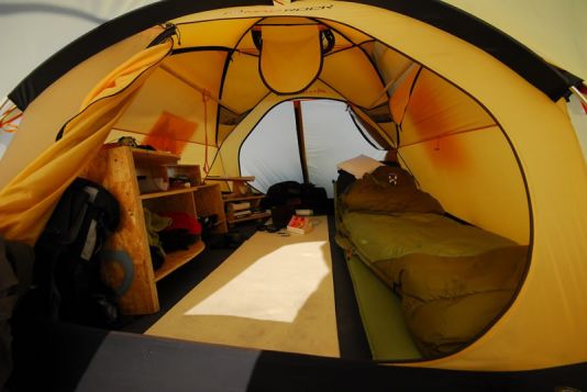 Olivier Diez's tent.