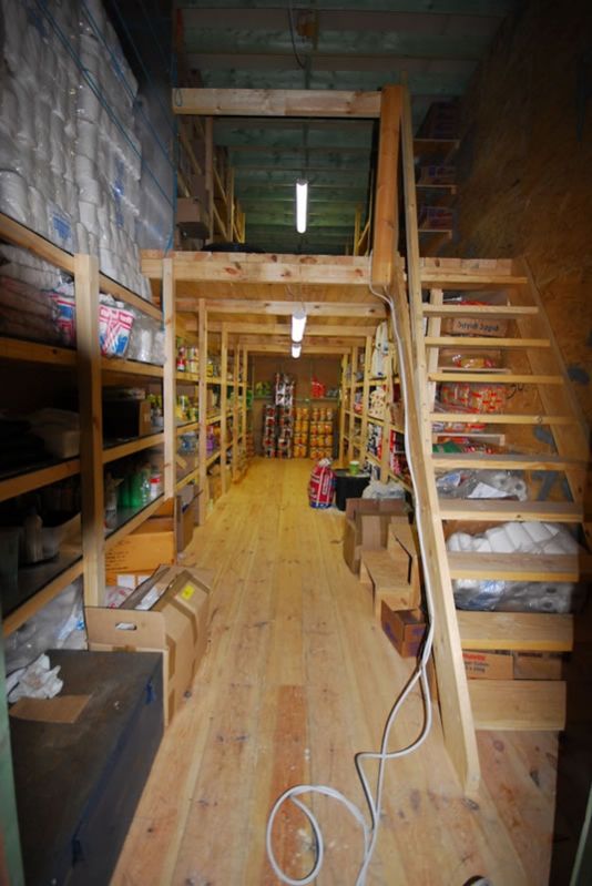 Sinterklaas, Christmas, and Easter all into one: the pantry in the garages...authorized personnel only.