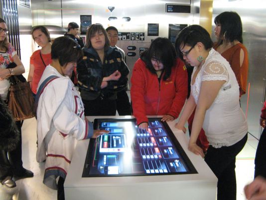 The students play the game and try to manage the energy of the station effectively.