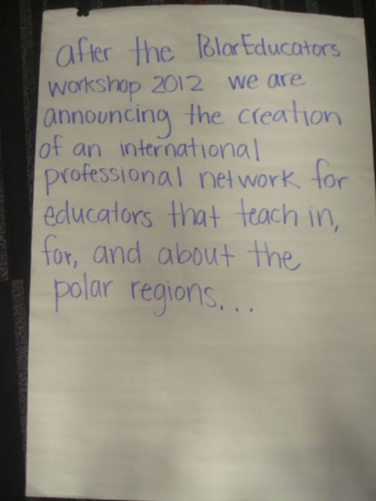 Lancement du Réseau International des Educateurs travaillant dans le domaine des Régions Polaires.