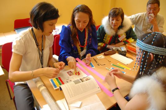Karen Edwards and Sami teachers reconstructing climate