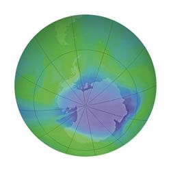 Ozone Hole over Antarctica