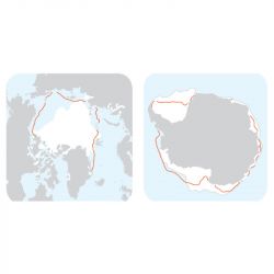 Les nouveaux enjeux du changement climatique actuel: situation en Arctique et en Antarctique