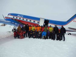 Photo of the team in Antarctica